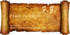 Flach Zoltán névjegykártya