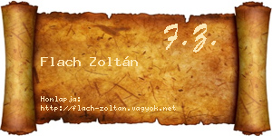 Flach Zoltán névjegykártya